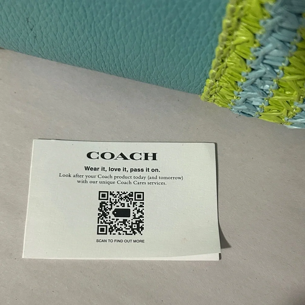 Coach Aqua and Lime Women's‎ Satchel - Picture 8 of 8